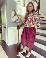 Load image into Gallery viewer, Dhoti Jumpsuit - Maroon
