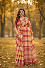 Load image into Gallery viewer, Linen by Linen Saree - Multicolor
