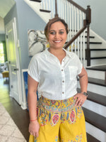 Load image into Gallery viewer, Printed Cotton Palazzo - Yellow
