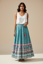 Load image into Gallery viewer, Printed Skirt - Blue

