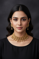 Load image into Gallery viewer, Rajwadi Necklace Choker Set
