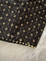 Load image into Gallery viewer, Black Silk Embroidery Croptop
