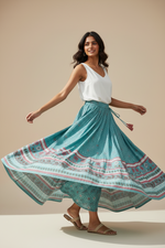 Load image into Gallery viewer, Printed Skirt - Blue
