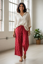 Load image into Gallery viewer, Cotton Palazzo - Red
