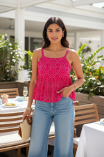 Load image into Gallery viewer, Bandhani Croptop - Hot Pink
