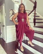 Load image into Gallery viewer, Dhoti Jumpsuit - Maroon
