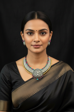 Load image into Gallery viewer, Vajrateek Necklace Dual tone Polish- Ganesh
