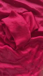 Load and play video in Gallery viewer, Cocktail Chiffon Rhinestone Saree - Maroon
