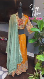 Load and play video in Gallery viewer, Jharokha Designer Silk Skirt Set 1
