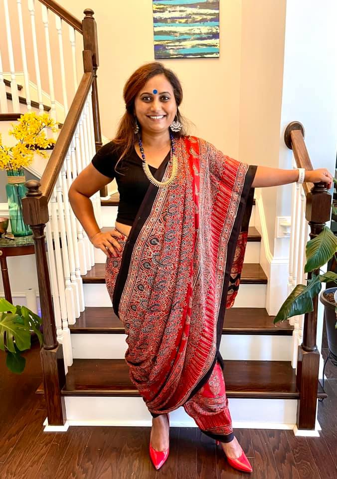 Block Print Ajrakh Modal Silk