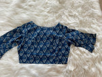 Load image into Gallery viewer, Block Print Indigo Cotton Blouse
