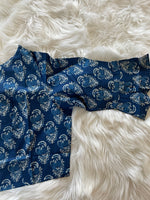 Load image into Gallery viewer, Block Print Indigo Cotton Blouse
