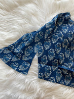Load image into Gallery viewer, Block Print Indigo Cotton Blouse
