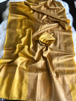 Load image into Gallery viewer, Silk Woven Gold &amp; Yellow Saree
