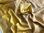Load image into Gallery viewer, Silk Woven Gold &amp; Yellow Saree
