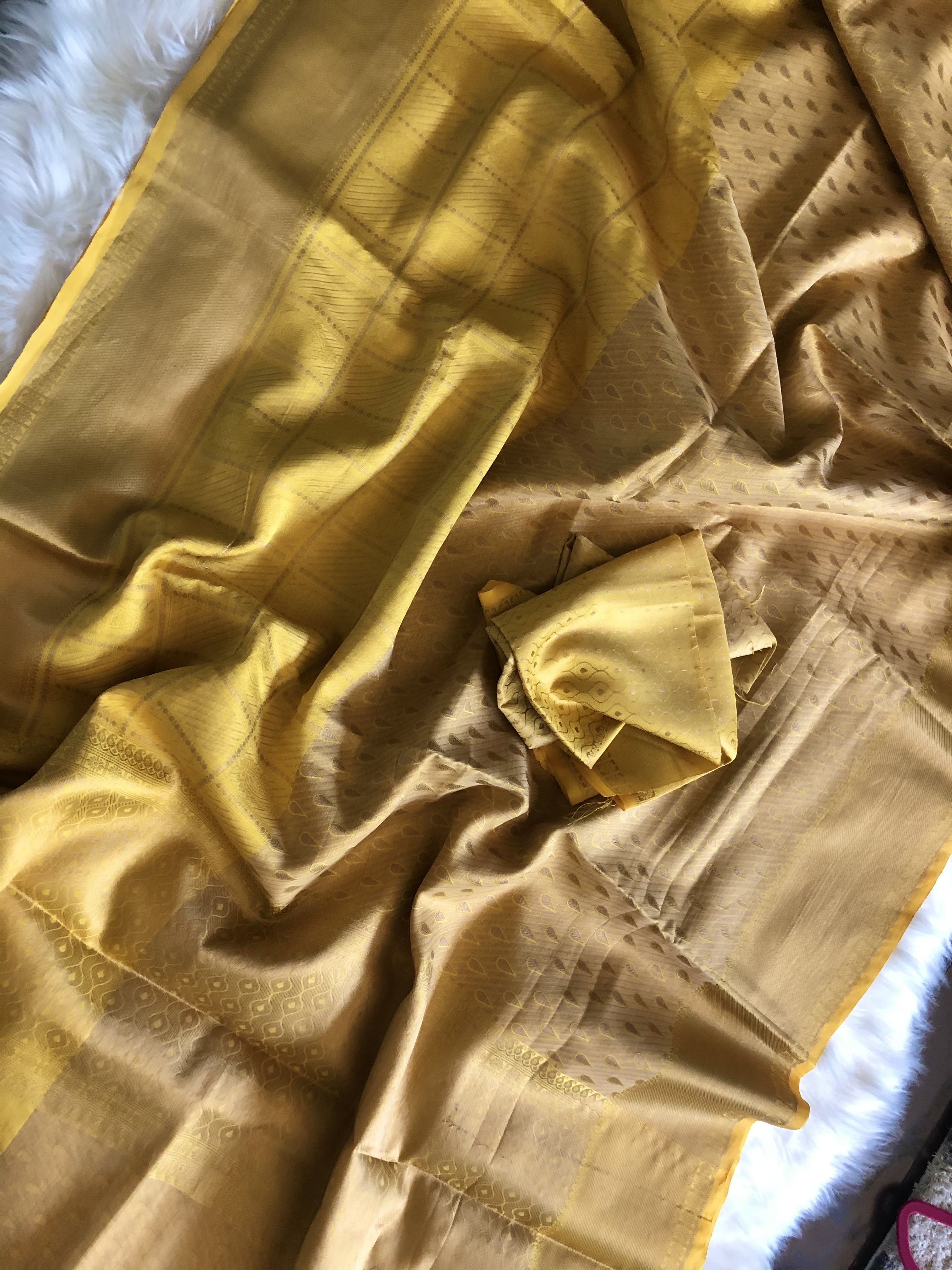 Silk Woven Gold & Yellow Saree