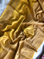 Load image into Gallery viewer, Silk Woven Gold &amp; Yellow Saree
