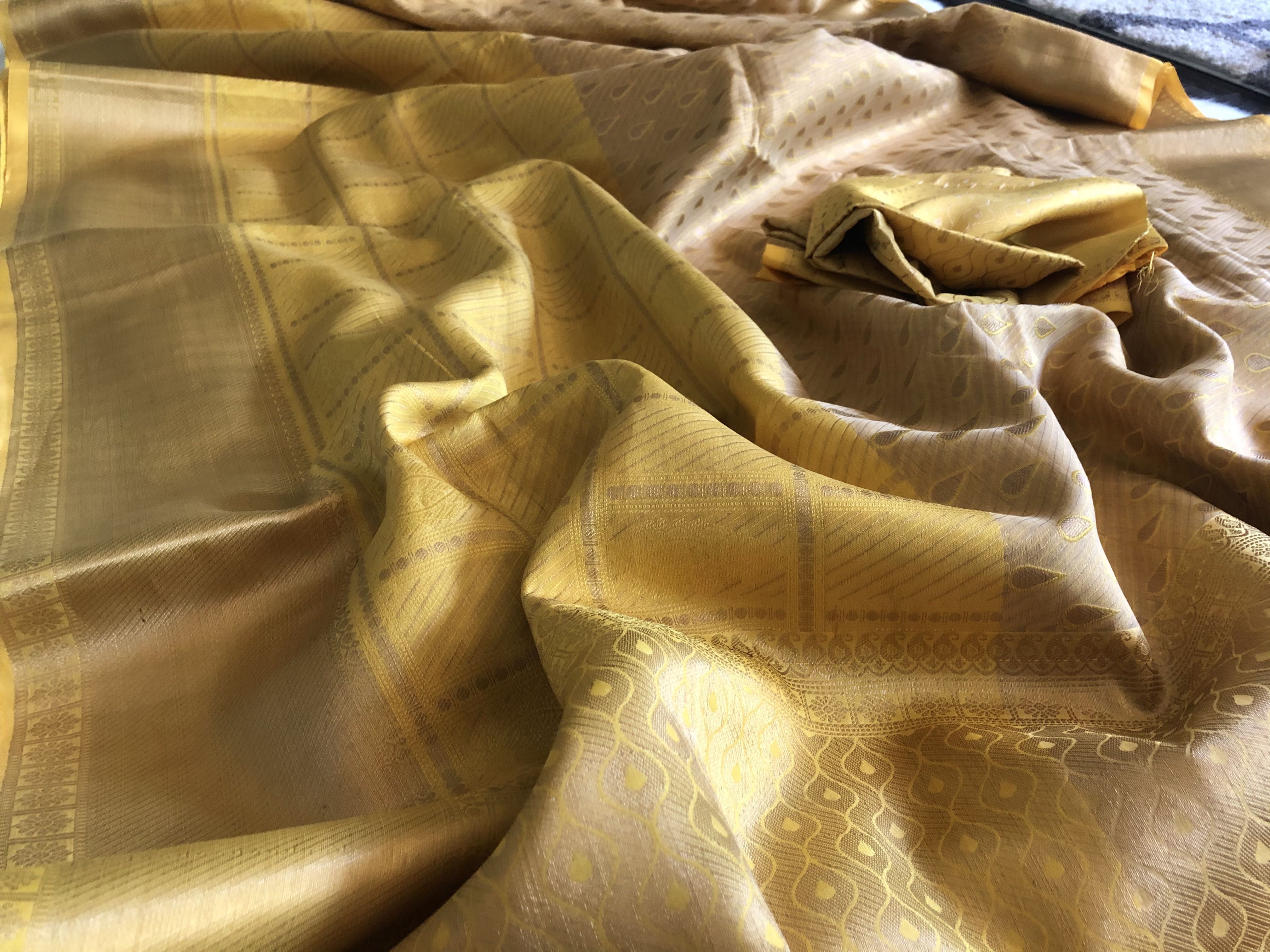 Silk Woven Gold & Yellow Saree