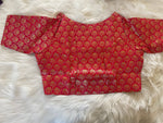 Load image into Gallery viewer, Brocade Silk Blouse -Red

