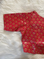 Load image into Gallery viewer, Brocade Silk Blouse -Red
