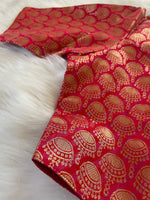 Load image into Gallery viewer, Brocade Silk Blouse -Red
