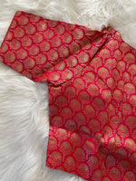 Load image into Gallery viewer, Brocade Silk Blouse -Red
