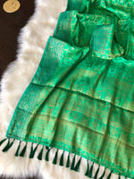 Load image into Gallery viewer, Silk Woven Green Banarasi Saree
