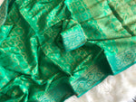 Load image into Gallery viewer, Silk Woven Green Banarasi Saree
