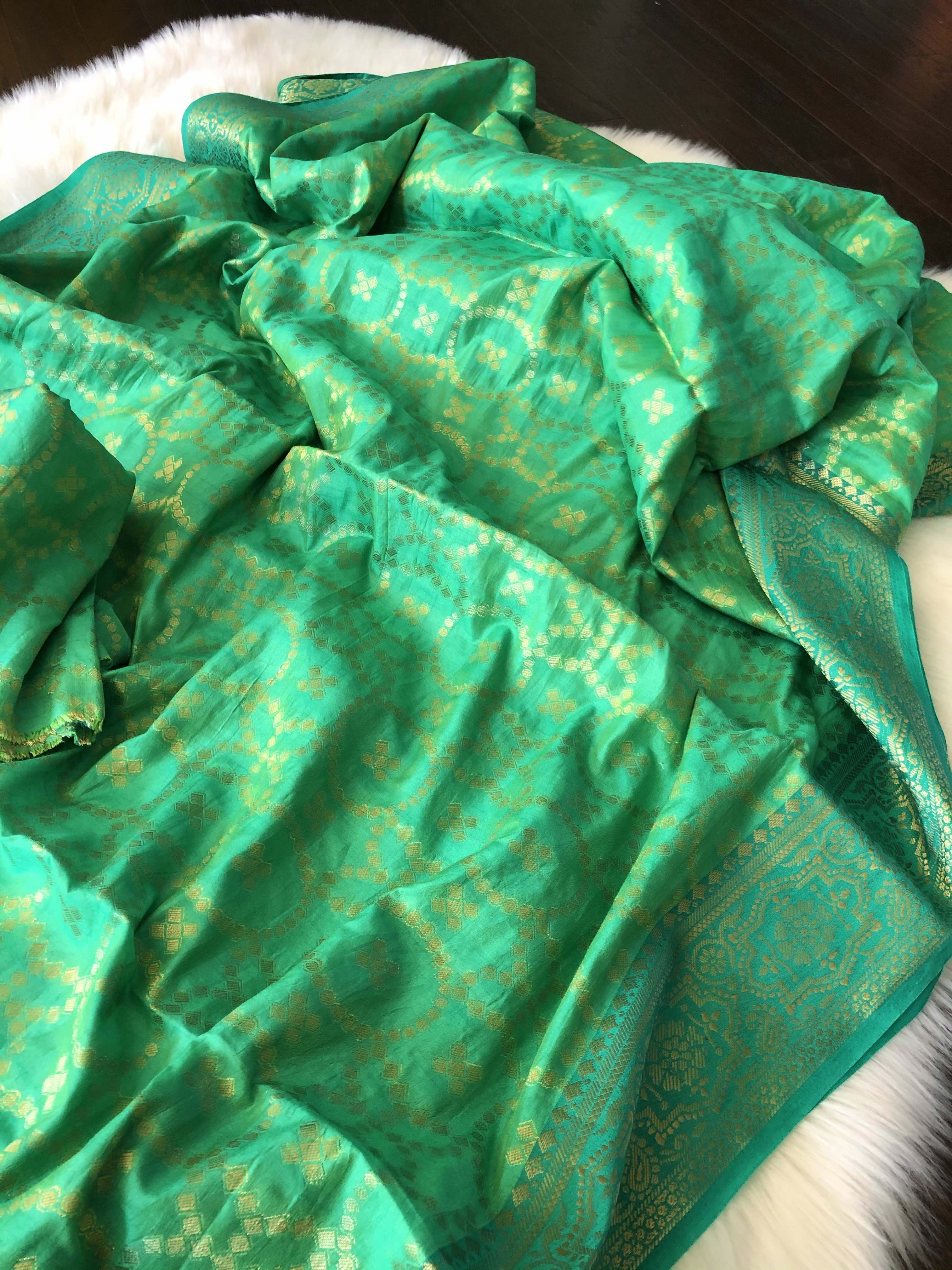 Silk Woven Green Banarasi Saree
