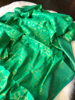 Load image into Gallery viewer, Silk Woven Green Banarasi Saree
