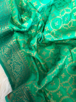 Load image into Gallery viewer, Silk Woven Green Banarasi Saree
