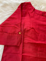 Load image into Gallery viewer, Silk Croptop Blouse - Deep Red
