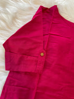 Load image into Gallery viewer, Silk Croptop Blouse - Hot Pink

