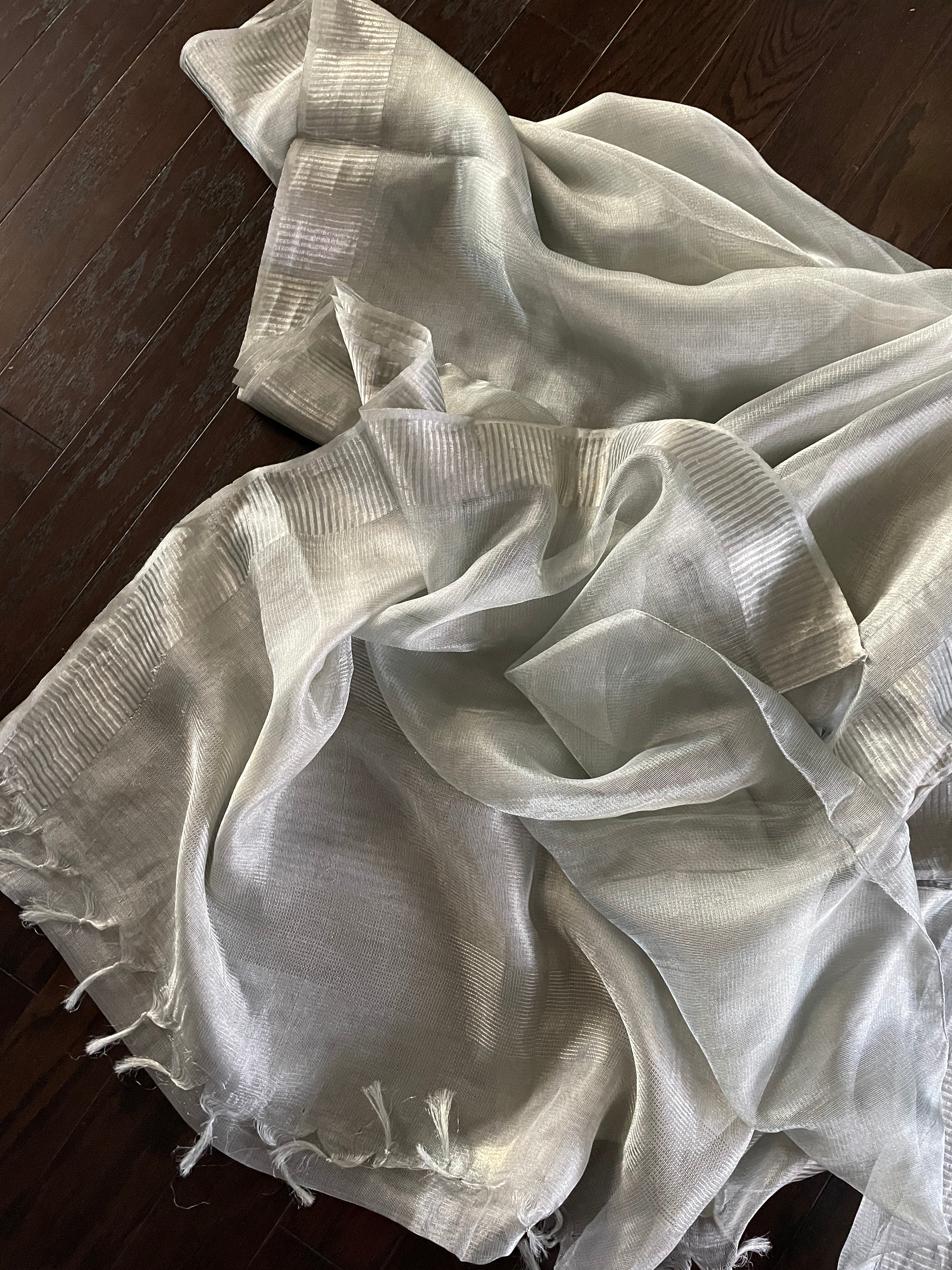 Silver Tissue Saree