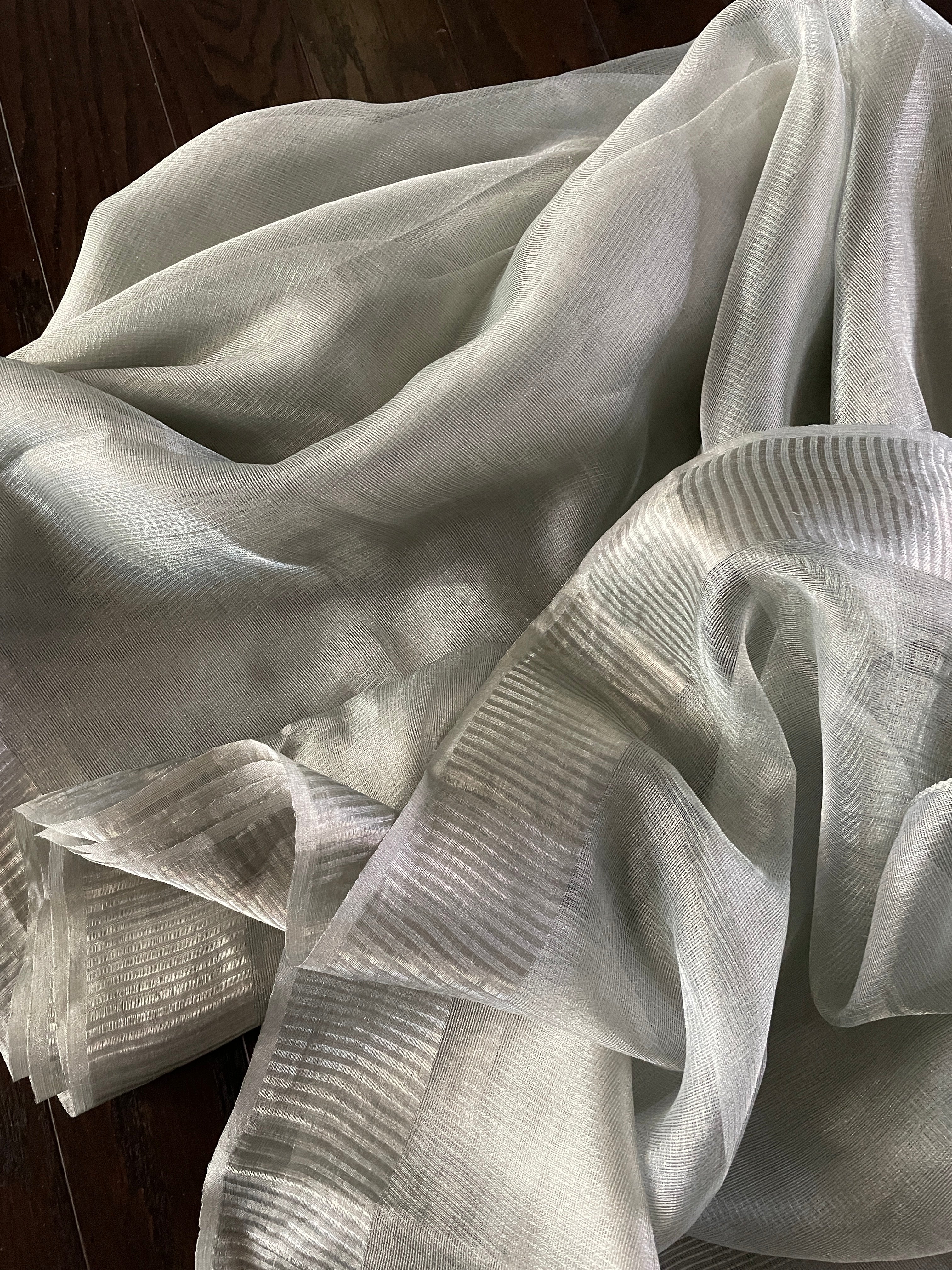 Silver Tissue Saree