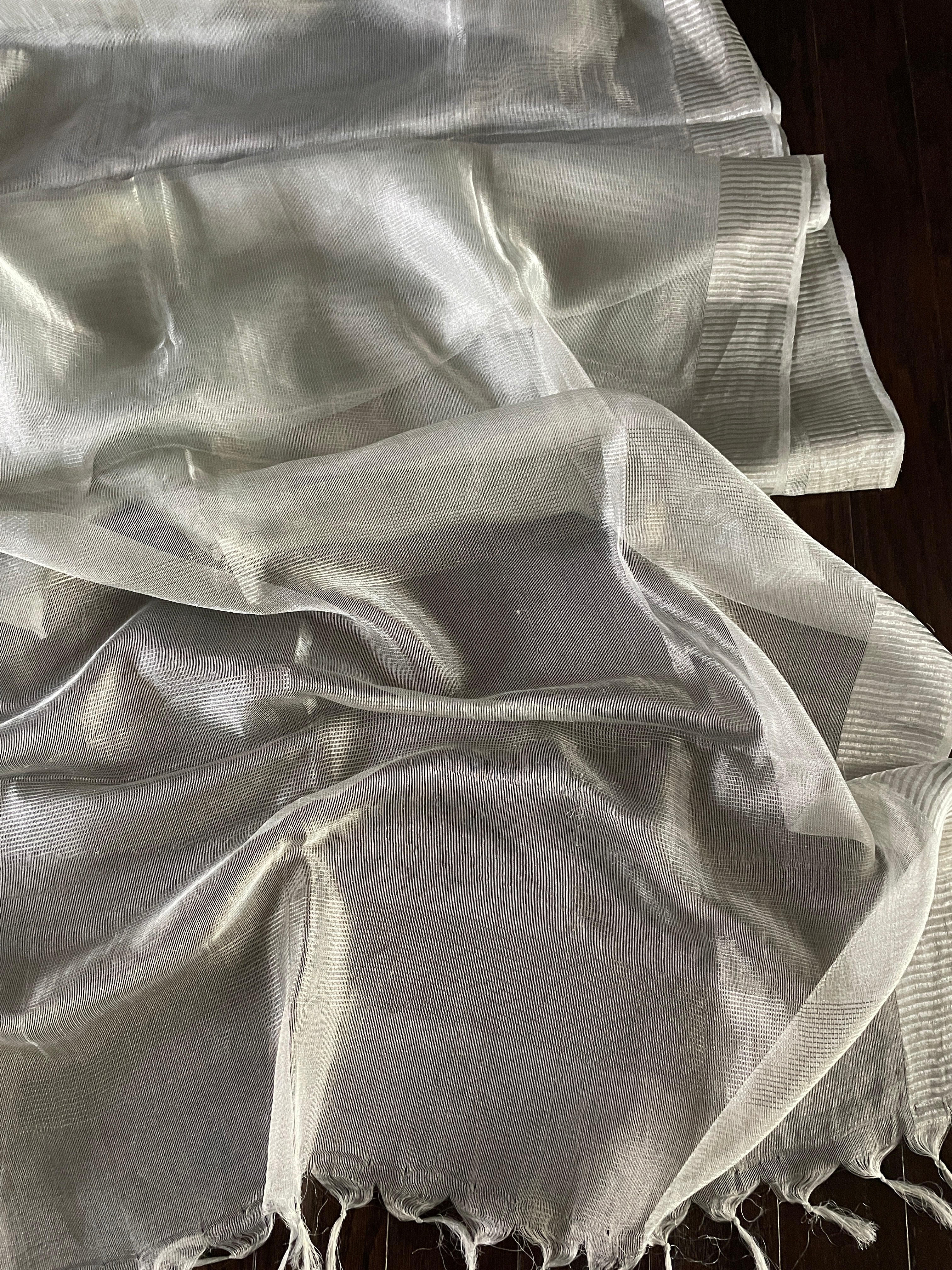 Silver Tissue Saree