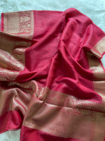 Load image into Gallery viewer, Silk Linen Saree - Pink
