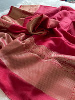 Load image into Gallery viewer, Silk Linen Saree - Pink
