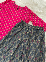 Load image into Gallery viewer, Kurta &amp; Palazzo Set - Pink/Grey
