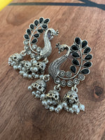 Load image into Gallery viewer, Peacock Jhumka Earrings
