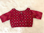 Load image into Gallery viewer, Block Print Cotton Blouse - Maroon
