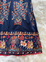 Load image into Gallery viewer, Printed Cotton Palazzo - Navy
