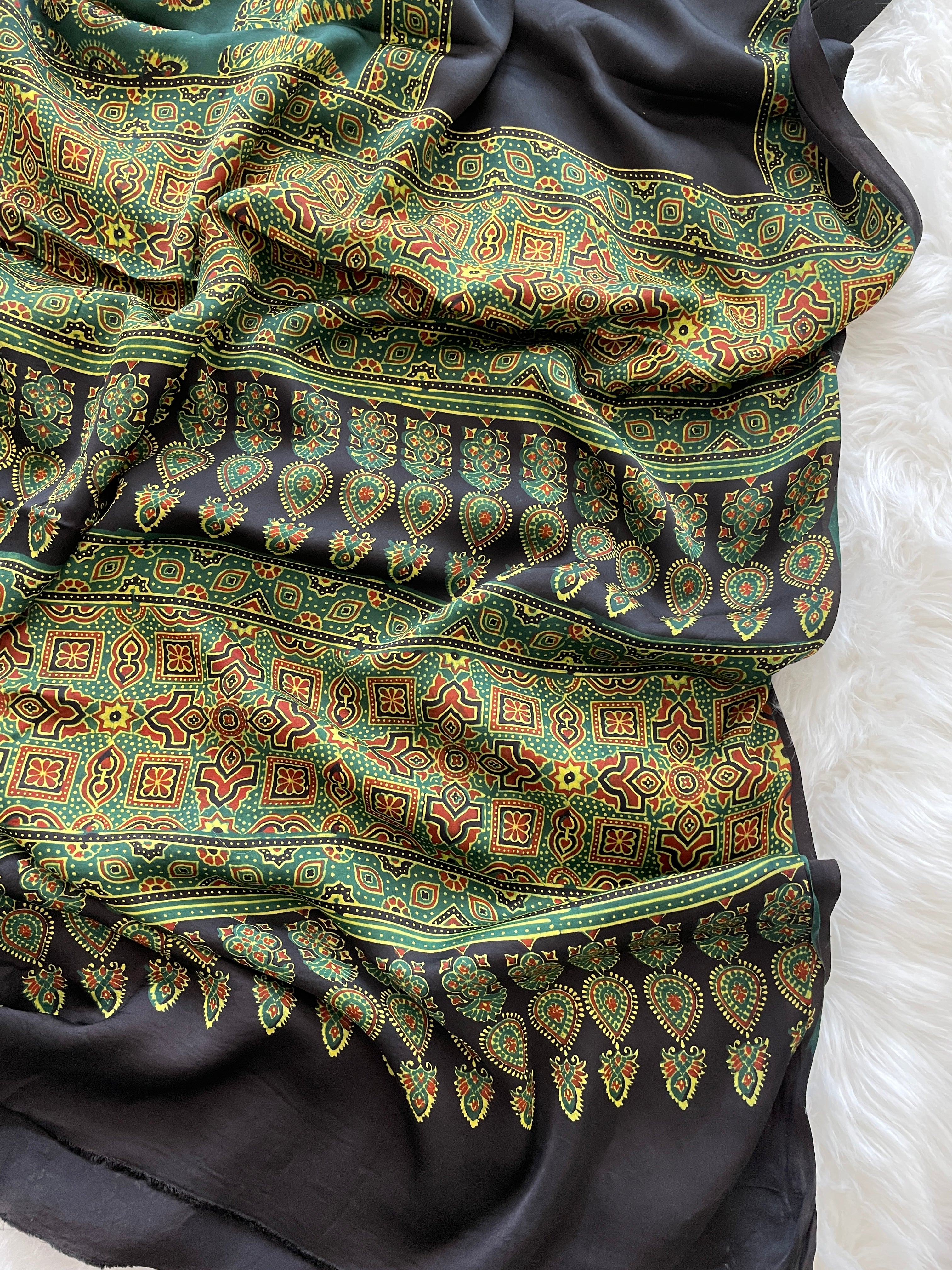 Block Print Ajrakh Modal Silk