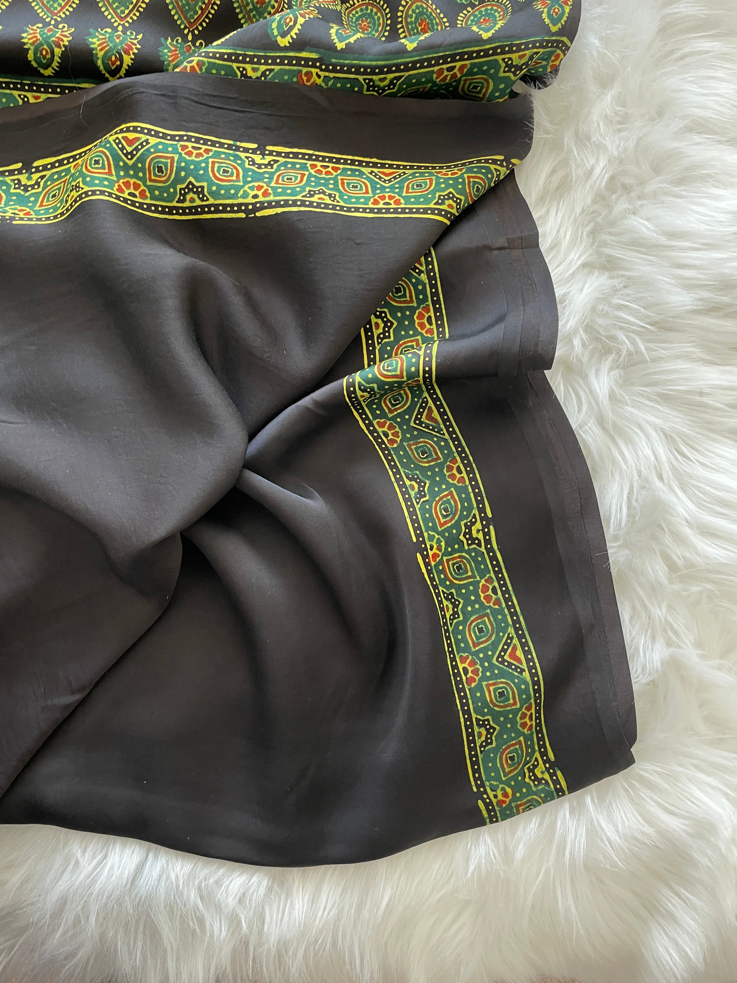 Block Print Ajrakh Modal Silk