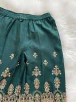 Load image into Gallery viewer, Party Palazzo Gold Print - Bottle Green
