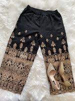 Load image into Gallery viewer, Party Palazzo Gold Print - Black
