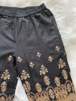 Load image into Gallery viewer, Party Palazzo Gold Print - Black
