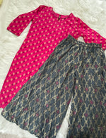 Load image into Gallery viewer, Kurta &amp; Palazzo Set - Pink/Grey
