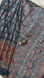 Load and play video in Gallery viewer, Block Print Ajrakh Modal Silk
