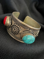 Load image into Gallery viewer, Antique German Silver Kutch Cuff
